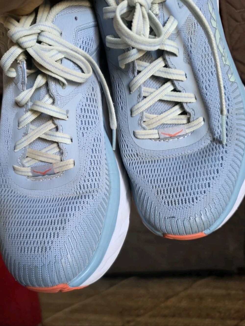 Hoka One W Bondi 7 Light Blue Womens Size 8 Athletic Cushioned Running Shoes - Picture 6 of 16